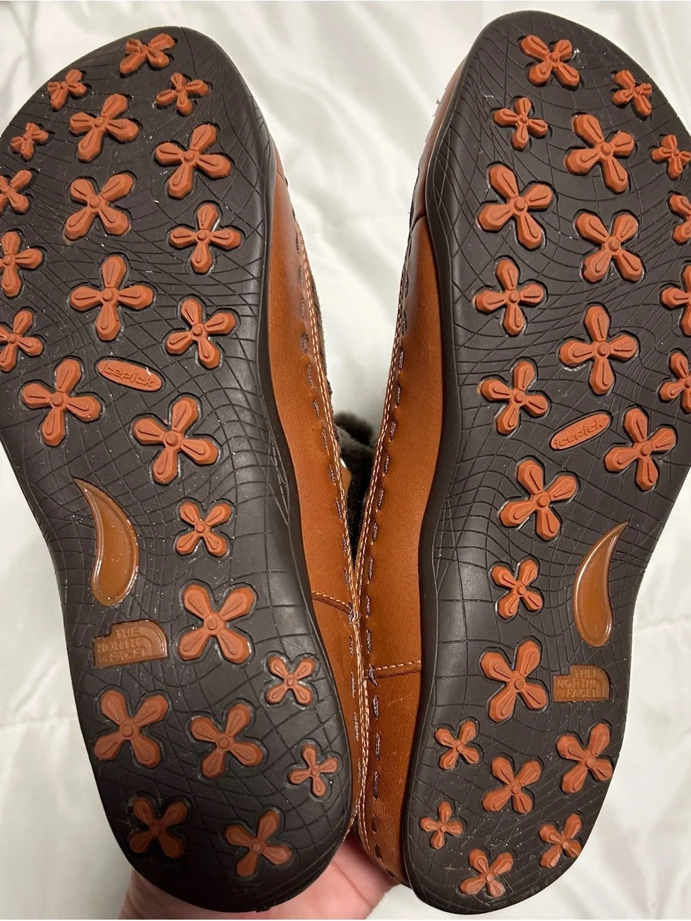 The North Face Waterproof women’s Brown Fur-Trim Lace-Up Winter Boots size 8.5